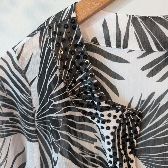 Tommy Bahama Palm Print Swim Cover Up Size Small - Picture 2 of 10